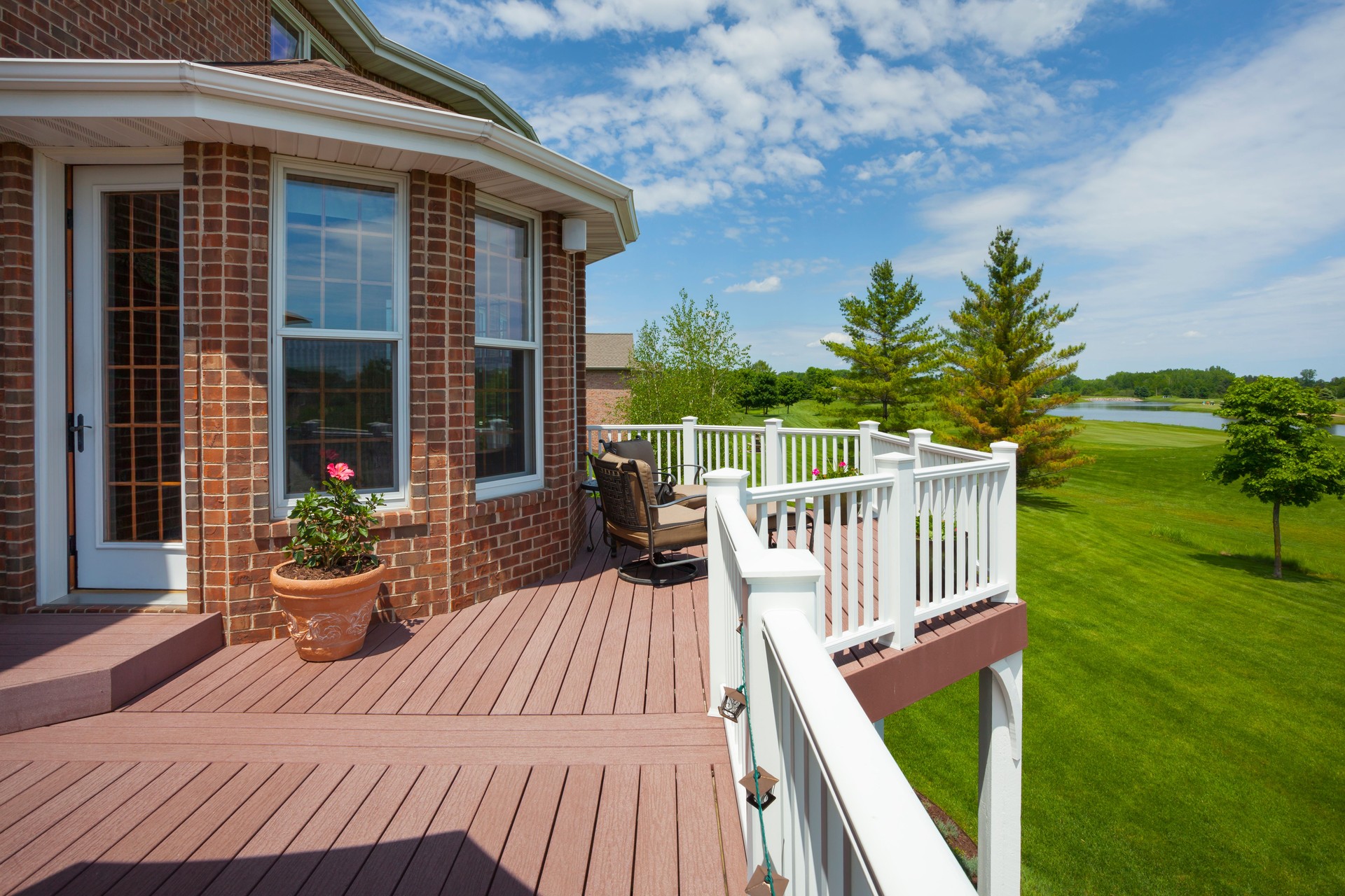 Stunning Home Deck With View of Golf Course